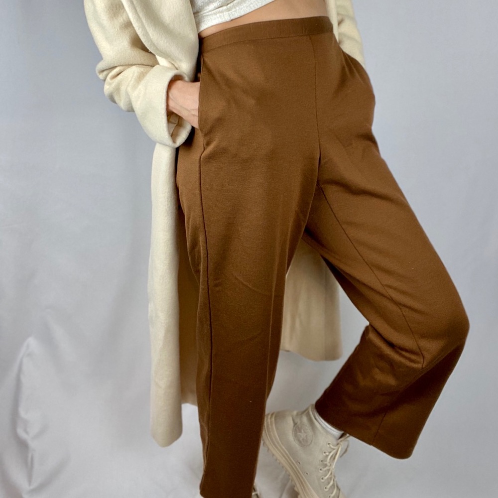 Vintage high wasted brown pants with pockets